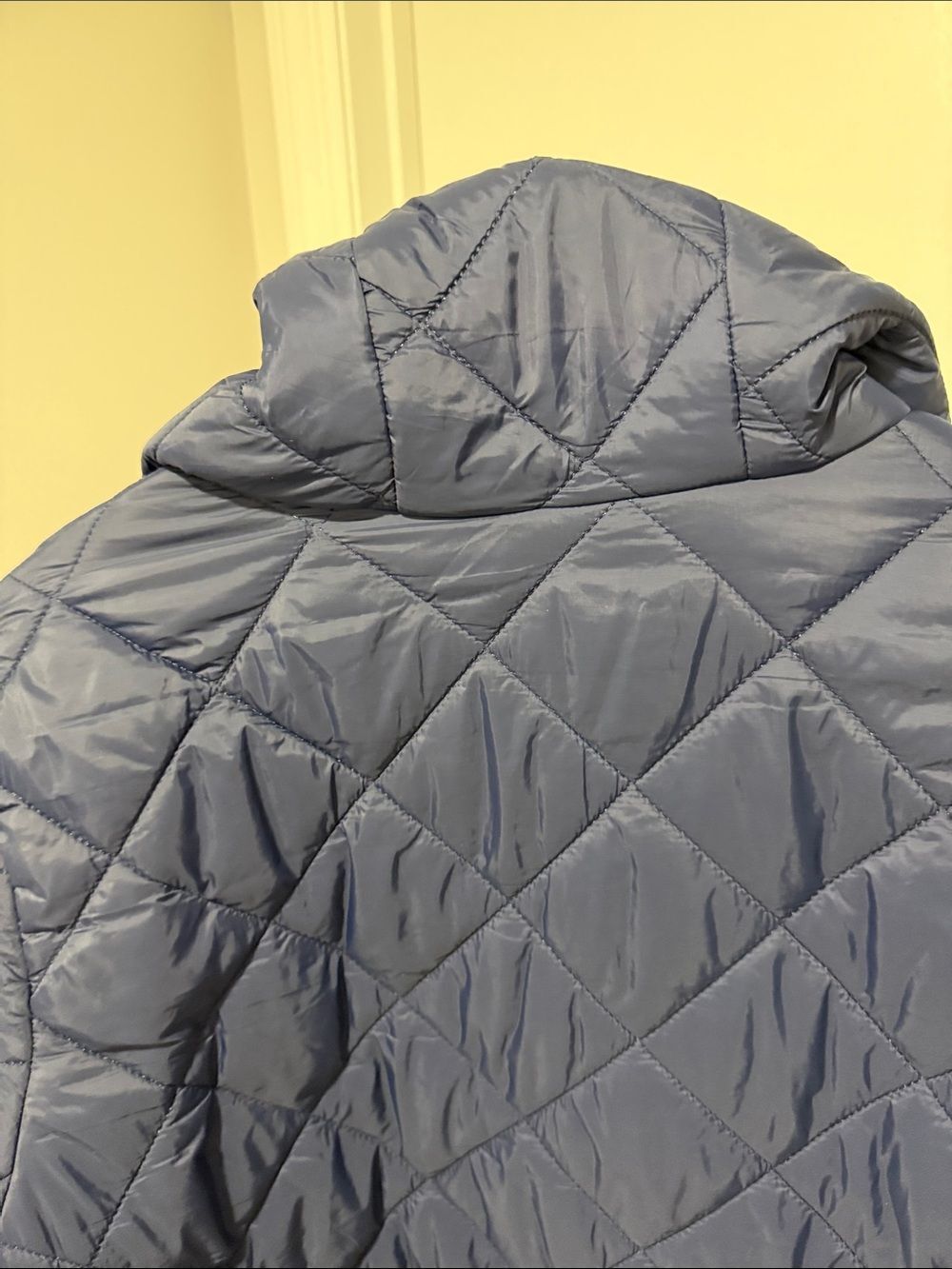 Weatherproof Navy Diamond-Quilt Hooded Puffer Coat - Picture 13 of 15